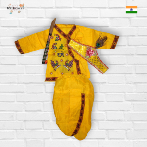 Krishna Fancy Dress for Kids | Free Mukut & Bansuri.