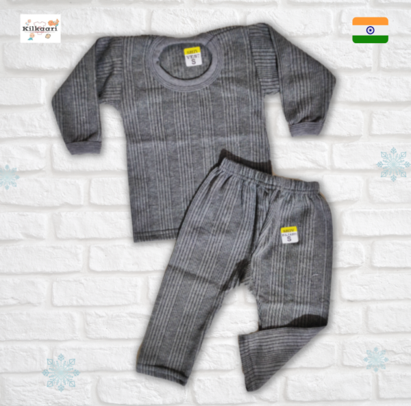 Kids grey thermal set