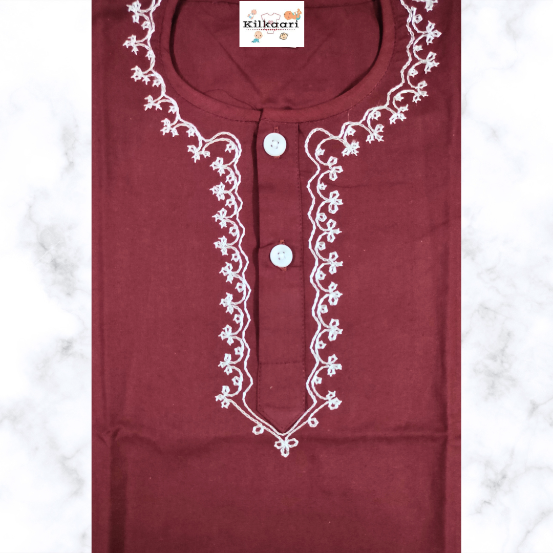 Wine kurta pajama Cotton kurta pajama for kids