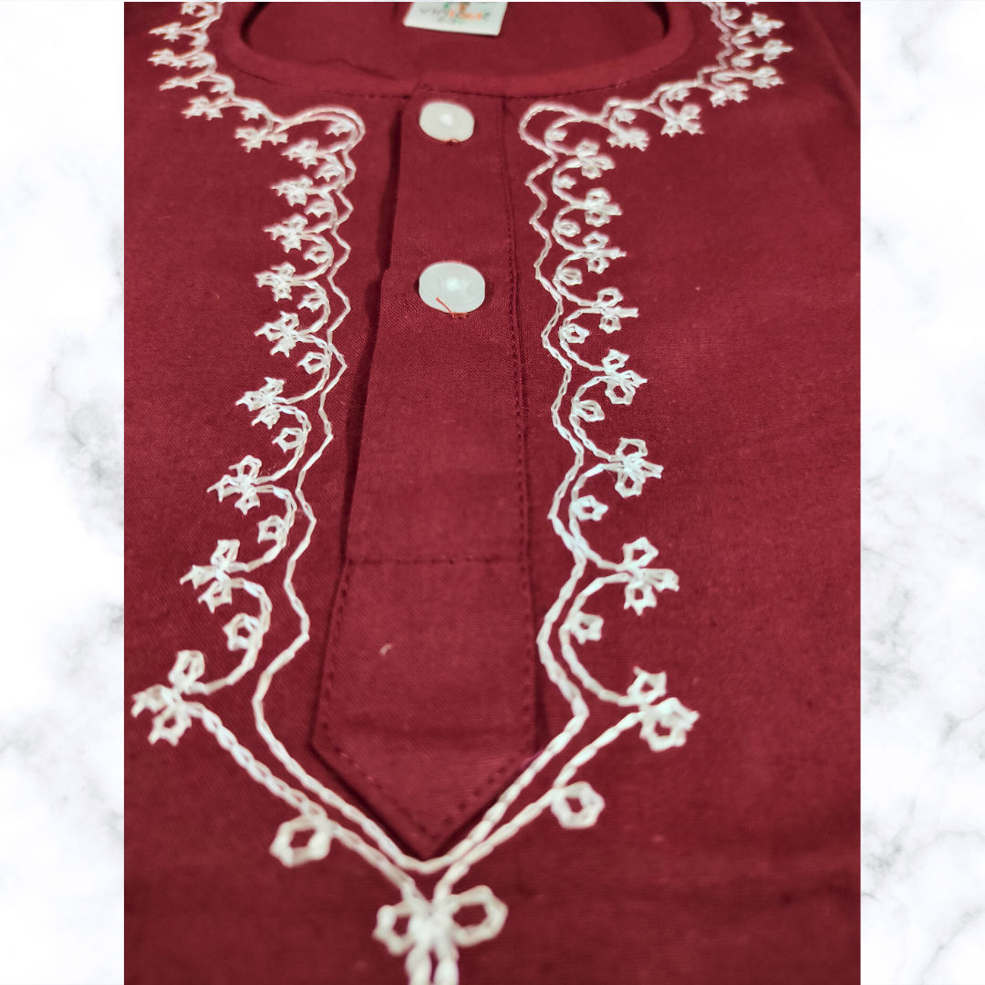 Wine kurta pajama Cotton kurta pajama for kids